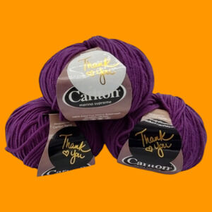 Lot of 3 Carlton Knitting Yarn Merino Supreme Superwash #13 Dark/Royal Purple